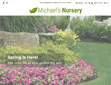 Tablet Screenshot of michaelsnursery.com